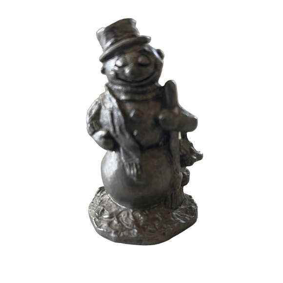Hand Crafted Other - Vintage Michael Ricker Pewter snowman Figurine 1987